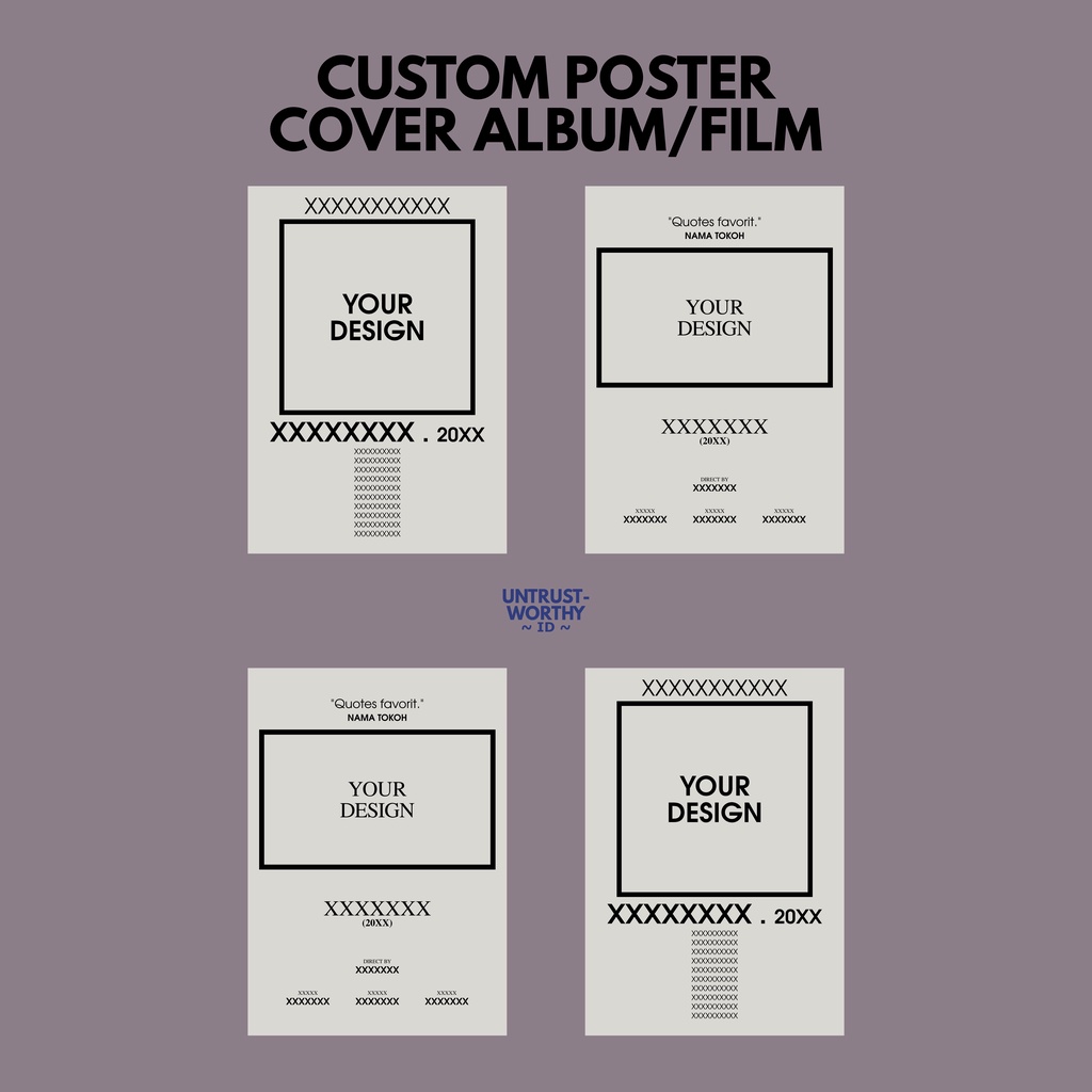 Jual Custom Poster Cover Album - Poster Film - Poster TV Series Ukuran