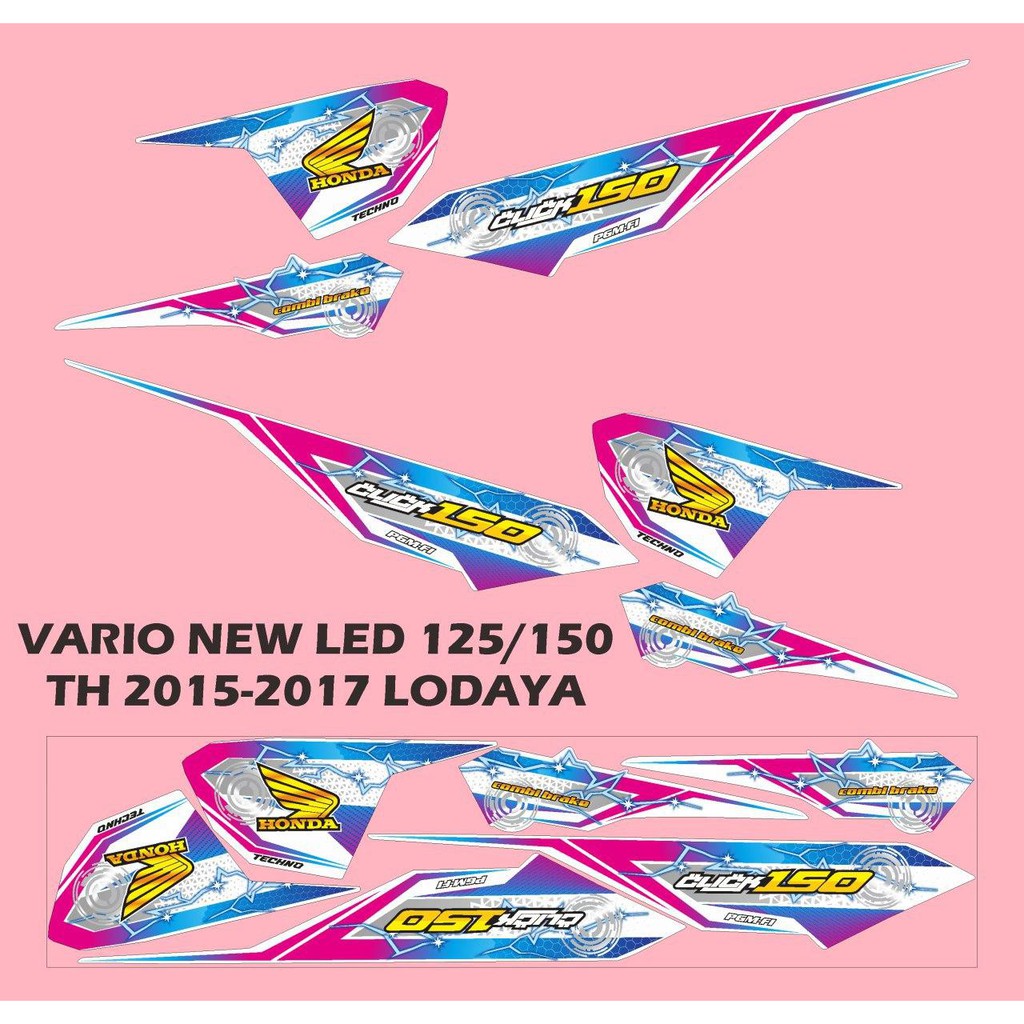 Jual Striping stiker decal motor vario new led lodaya | Shopee Indonesia