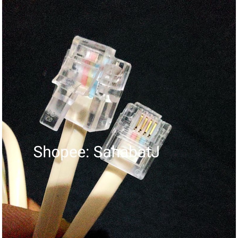 Jual Kabel Telepon 30m RJ11 Kabel Line Telpon 30 Meter Jack RJ 11 ...