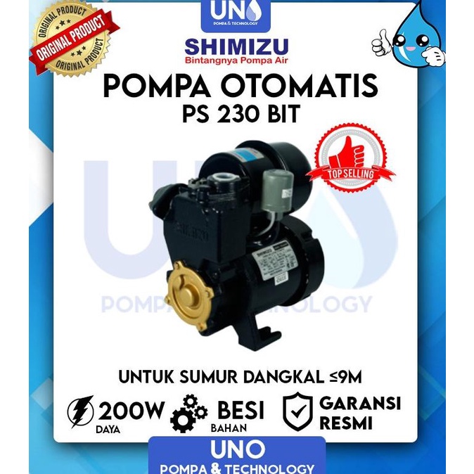 Jual Pompa air Shimizu Automatic Pump PS 230 BIT EKSLUSIF Kode 676 ...