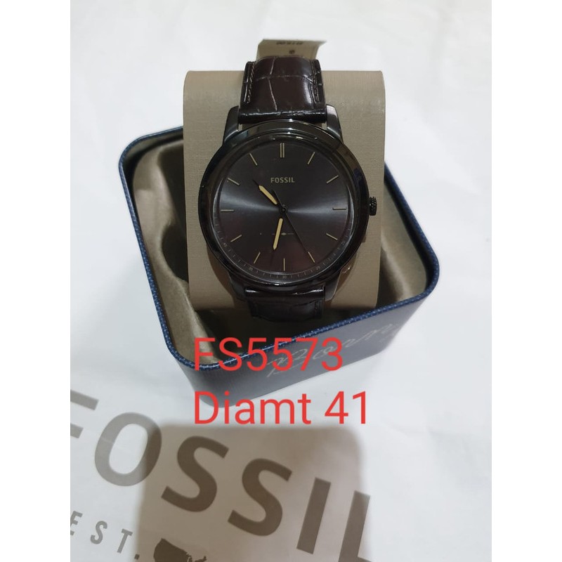 Jual jam fossil leather watch black fs5573 Shopee Indonesia