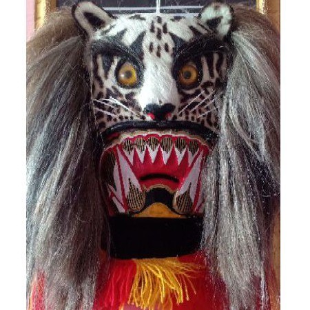 Jual Topeng Reog UKURAN Anak BAHAN KAYU BULU SINTETSI SUPER | Shopee ...