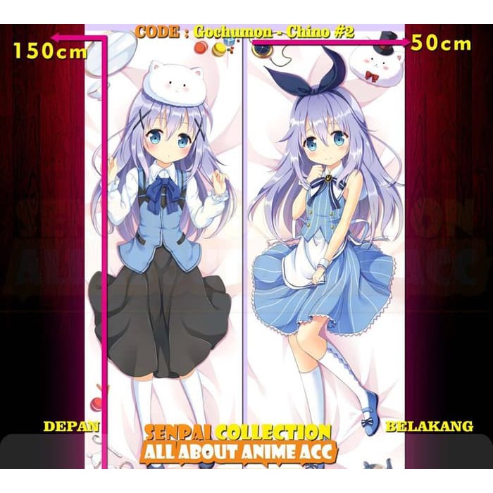 Jual Dakimakura Anime Gochuumon Wa Usagi Desuka Chino Kafuu 2 Shopee Indonesia 7806