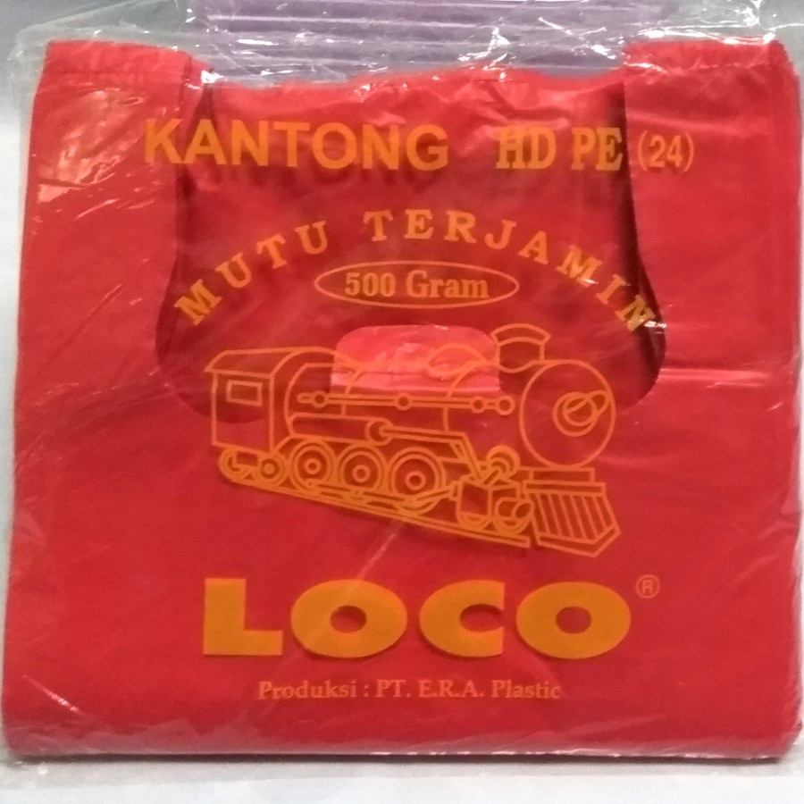 Jual Kantong Plastik Kantong Kresek Loco Hd Tebal Merah Ukuran 24 500 Gram Shopee Indonesia 6397