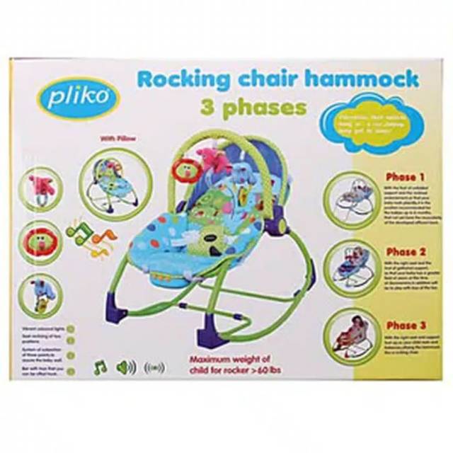 Jual Pliko rocking chair hammock bouncer biru kursi ayunan bayi Shopee Indonesia