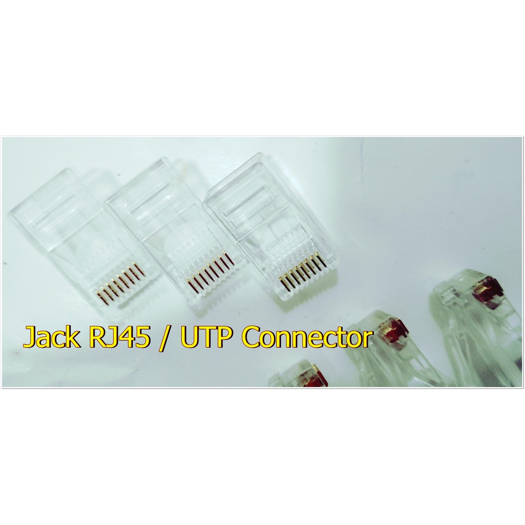 Jual Freeongkir Jack Connector RJ45 Konektor kabel LAN UTP untuk ...
