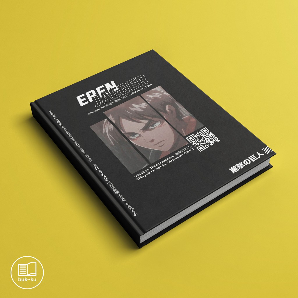 Jual Notebook custom attack on titan aot buku custom eren jeager ...