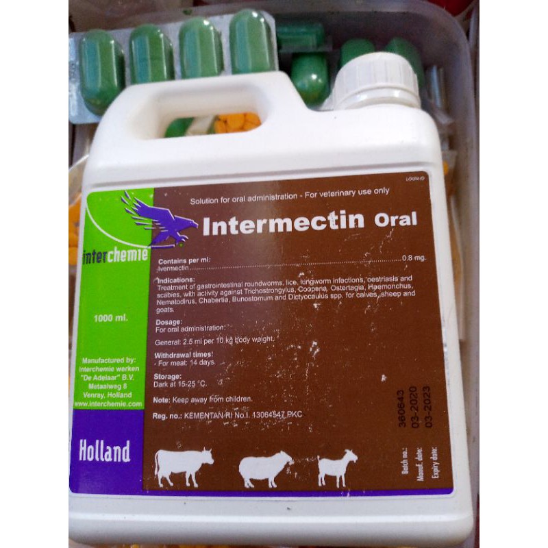 Jual INTERMECTIN ORAL 1 LITER obat cacing | Shopee Indonesia