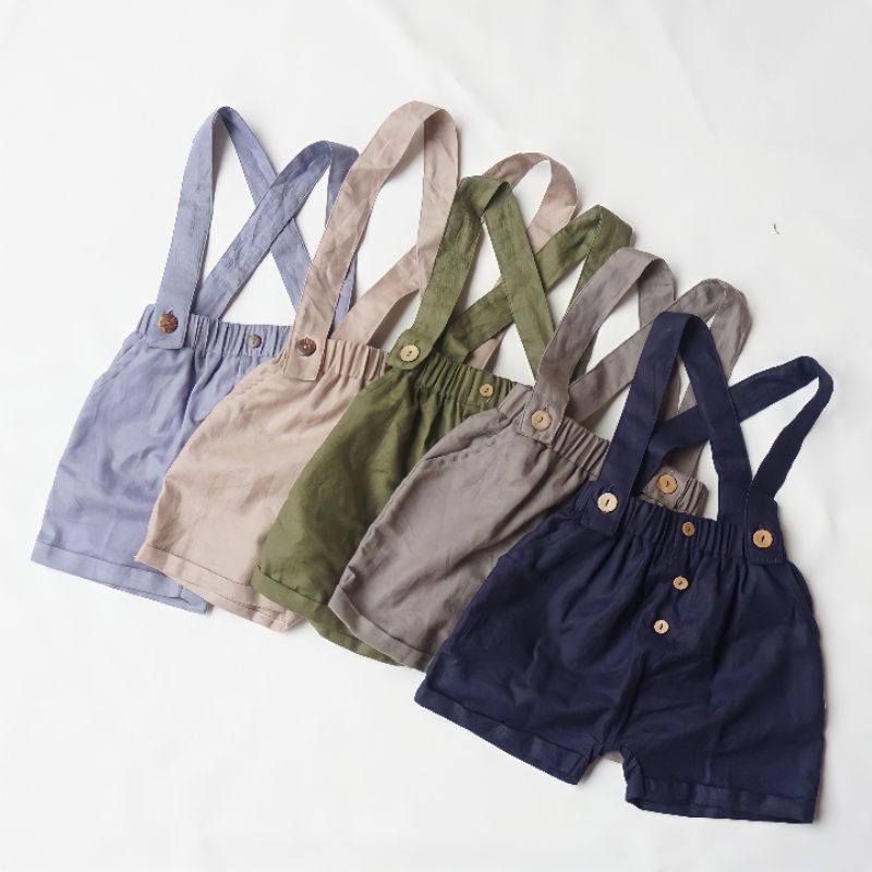 Jual DearRussell Alden Short Pants Baby Celana Pendek Suspender Gesper