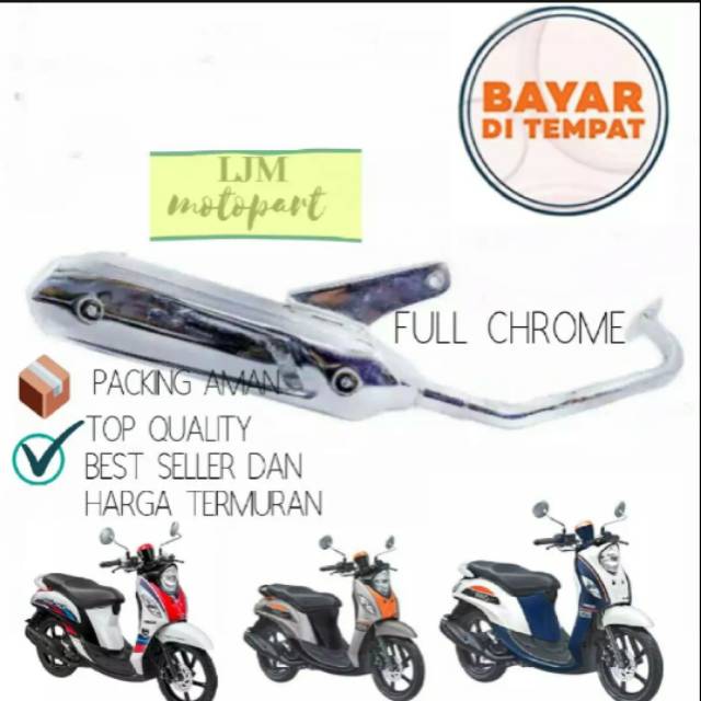 Jual Knalpot racing bobokan full chrome untuk Yamaha Fino dari keluaran ...