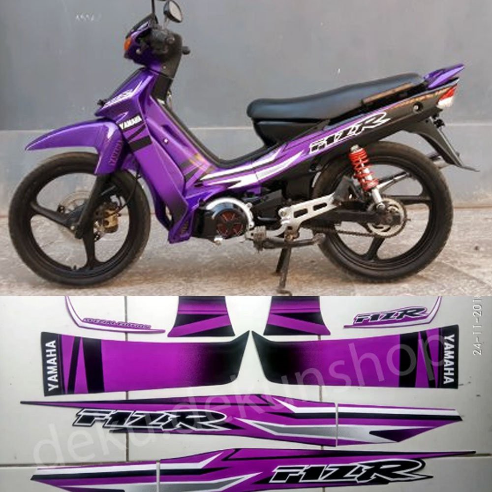 Jual Striping Stiker fizr f1zr fiz r Variasi Ungu Tahan Vernis Laminasi ...