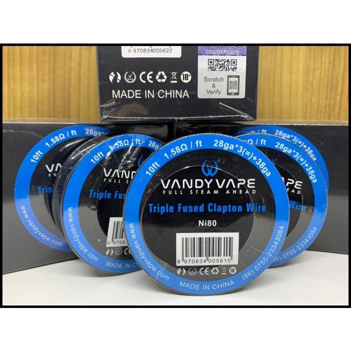 Jual Vandy Kawat Coil Wire Triple Fused Clapton Alien 28Ga X 3 + 38Ga ...