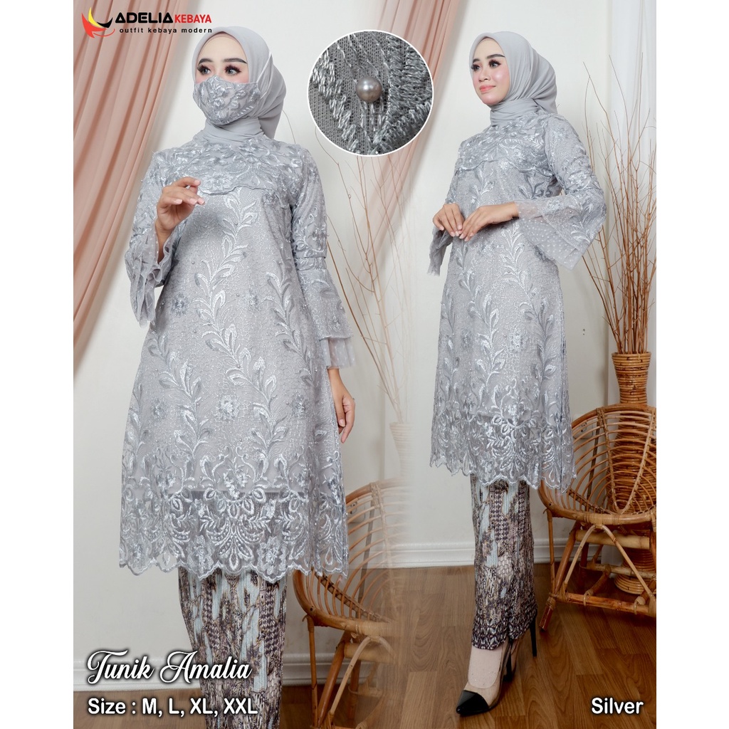 Jual Quallo - STELAN KEBAYA TUNIK AMALIA - BAJU KEBAYA TUNIK TULLE ...