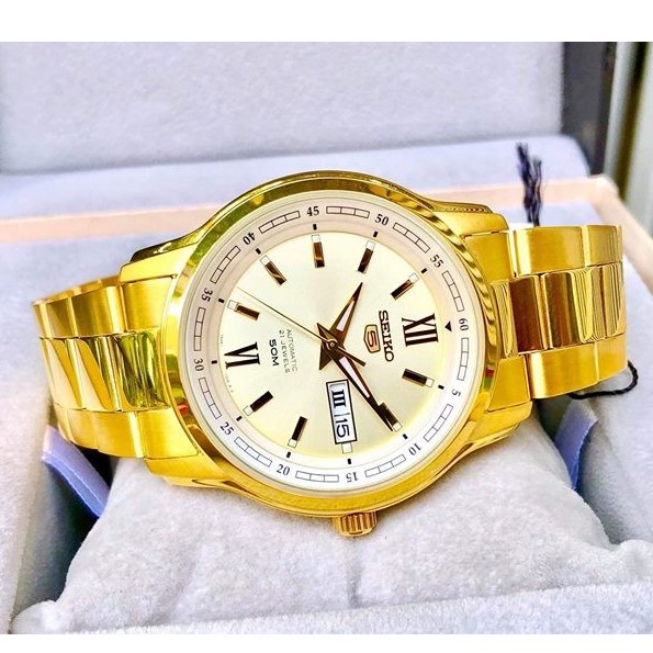 Jual Seiko 5 Automatic Snkp20k1 Gold Jam Tangan Pria Original Ori Shopee Indonesia