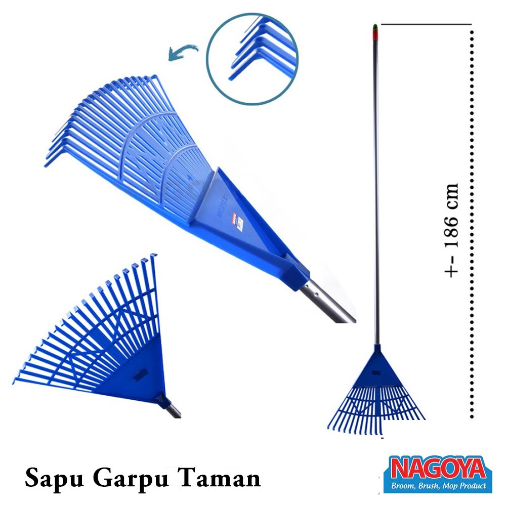 Jual Sapu Taman Daun Jerami Sampah Plastik Garpu Outdoor Rumput NAGOYA ...