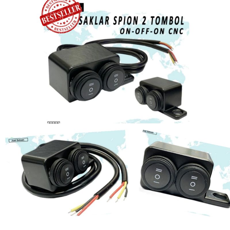 Jual SAKLAR ON OFF LAMPU LED SPION CNC TEBAL 2 TOMBOL WATERPROOF ...