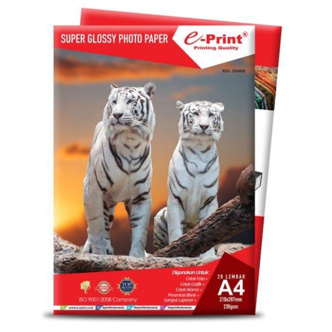 Jual E-print Kertas Foto Super Glossy Photo Paper A4 180gsm | Shopee ...