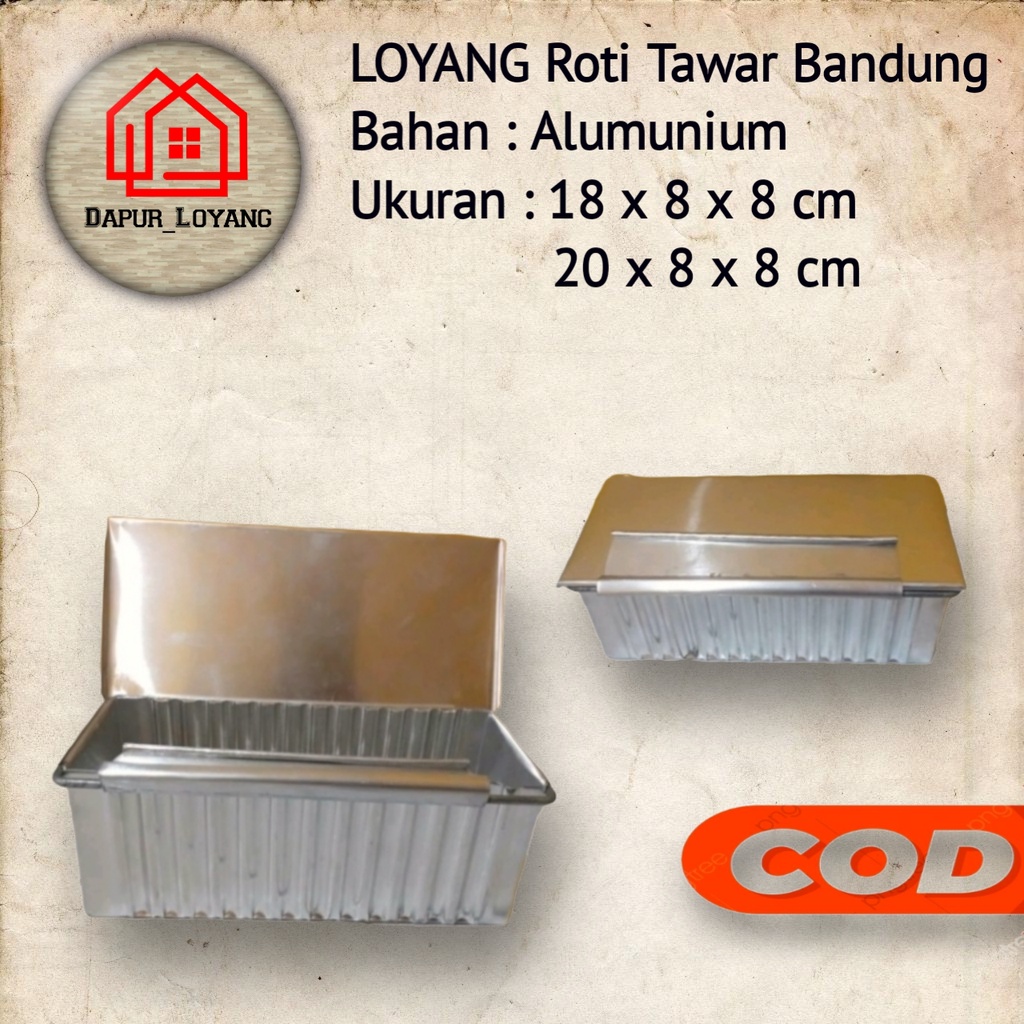 Jual Loyang Roti Tawar Bandung | Bahan Aluminium - Ukuran 18/20cm ...