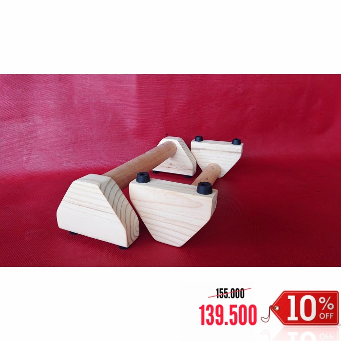 Jual BARUPPUSH WOODEN PARALLETTES BAR/ PUSH UP/ PLANCHE