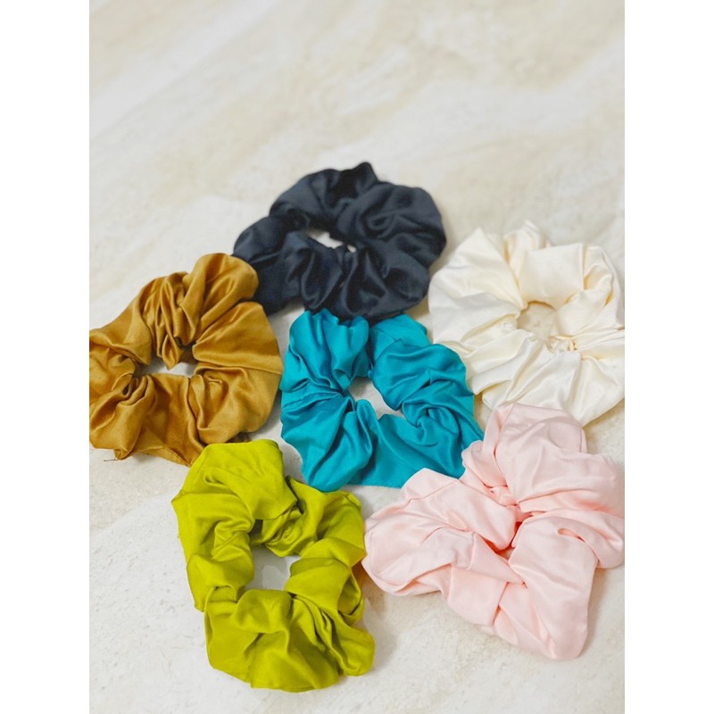 Jual Satin Scrunchies Ikat Rambut Premium Shopee Indonesia 