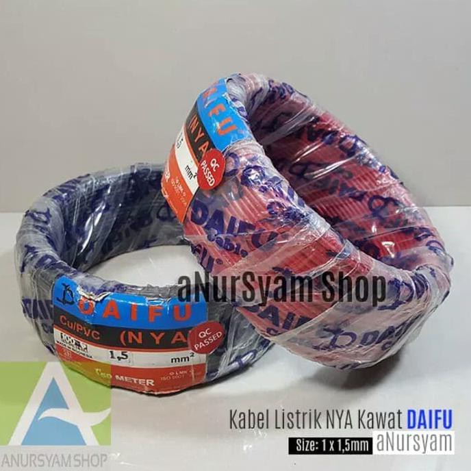 Jual Kabel Listrik NYA 1,5mm 50M DAIFU (SNI - LMK) | Shopee Indonesia
