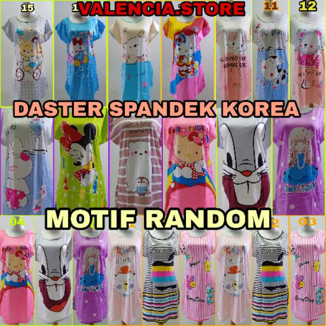 Jual daster import korea spandek all size bahan spandek import melar