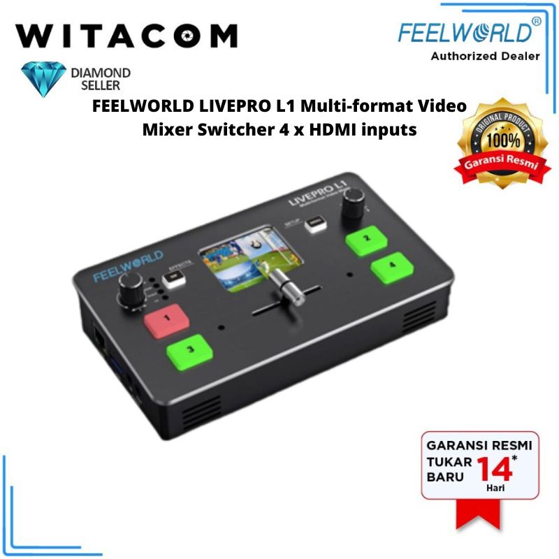 Jual FEELWORLD LIVEPRO L1 Multi-format Video Mixer Switcher 4 X HDMI ...