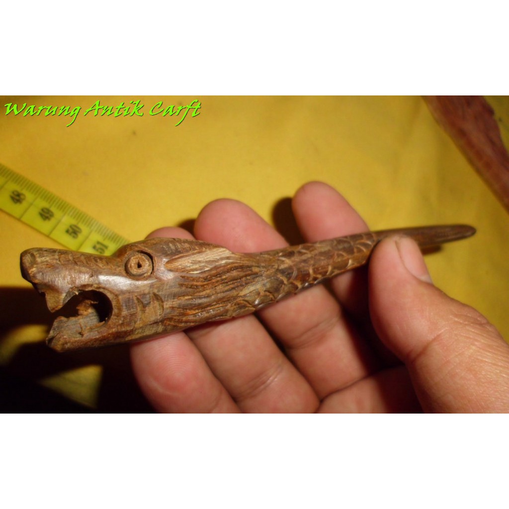 Jual Pipa Rokok Kayu Gaharu Buaya Ukir Naga Model Oleh Warung Antik