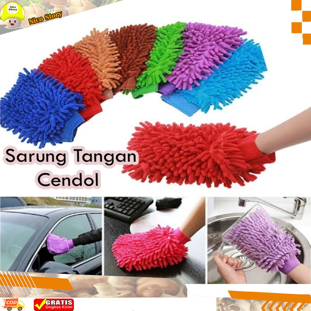 Jual NCS READY SARUNG TANGAN CENDOL MICROFIBER SERBAGUNA LAP TANGAN 2