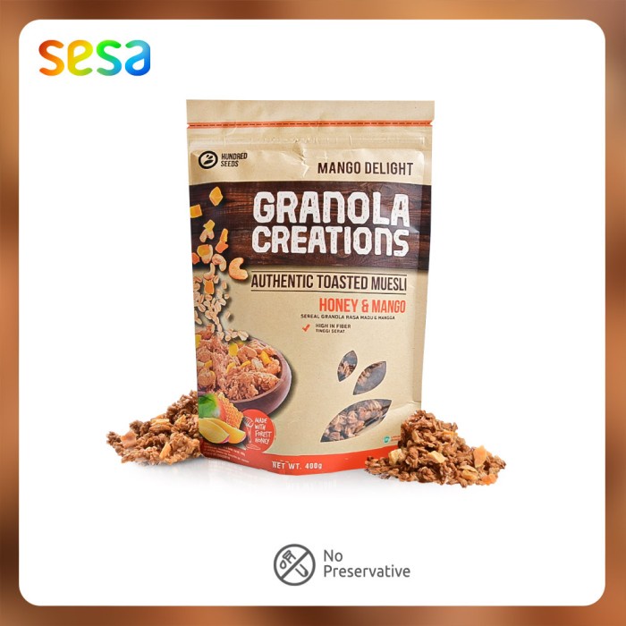 Jual Jual Hundred Seeds Honey & Mango Granola Creations Hundred Seeds