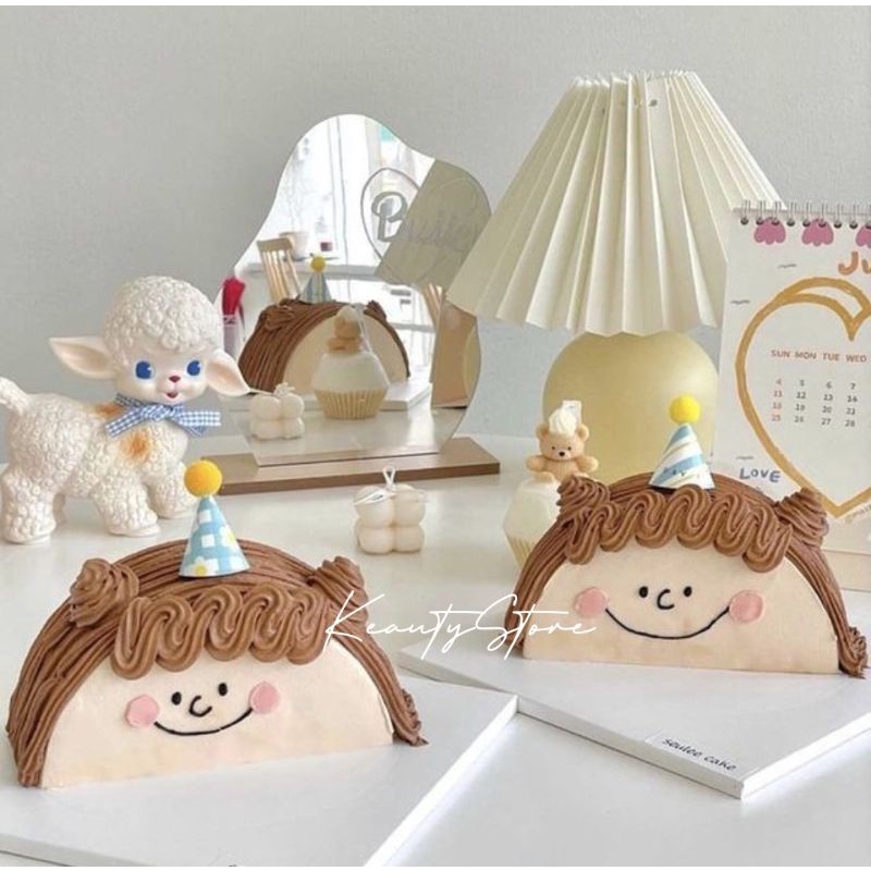 Jual [SATUAN] cake topper birthday mini hat korean aesthetic, topi ulang tahun mini topper cake