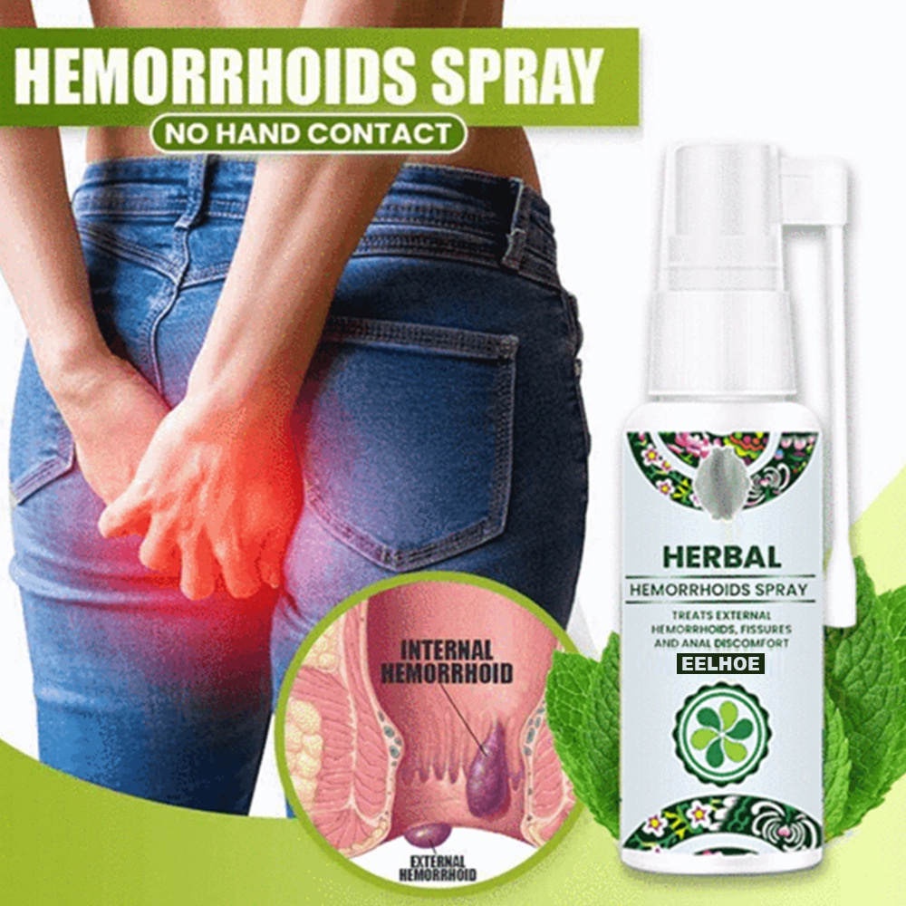 EELHOE Herbal Spray Obat Ambeyen Semprot Wasir Ambeien Semprotan Herbal Alami