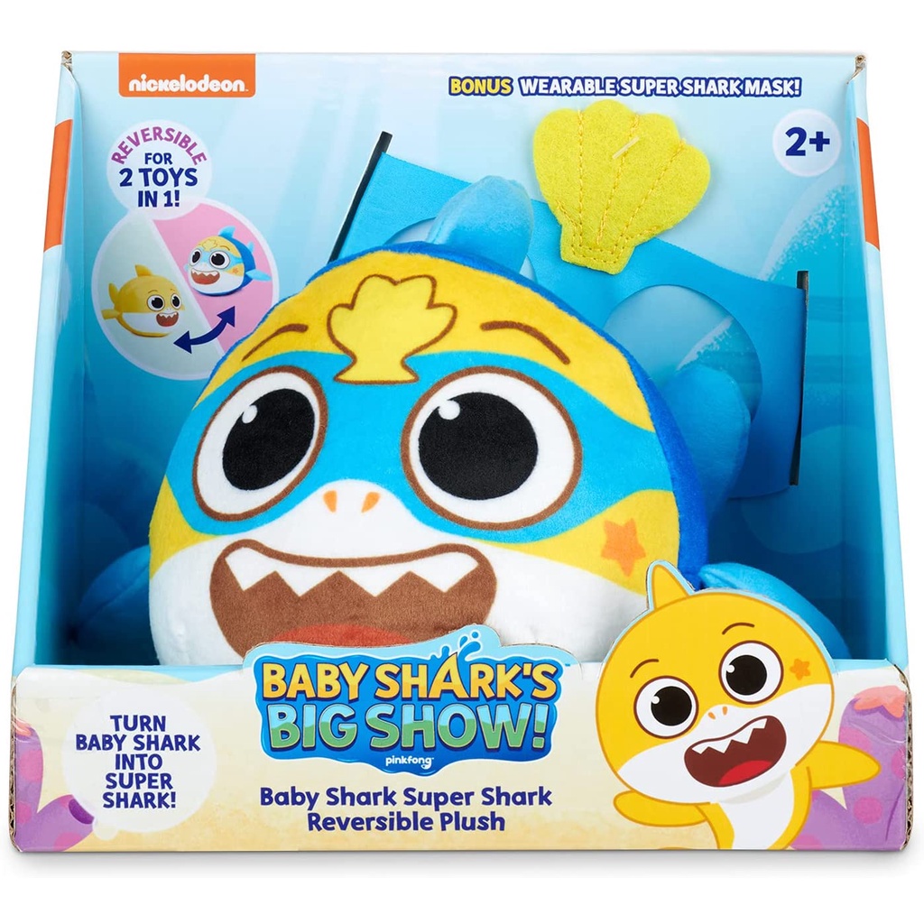 Jual Pinkfong Baby Shark's Big Show Reversible Plush Baby Shark by