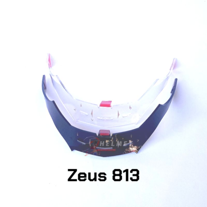 Jual Spoiler Helm Zeus 813 Hitam Clear Aksesoris Helm Akrilik Tebal 3mm