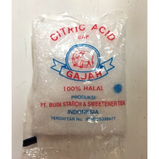 Jual Citric Acid Cap Gajah Citrun Sitrun 50 Gram | Shopee Indonesia