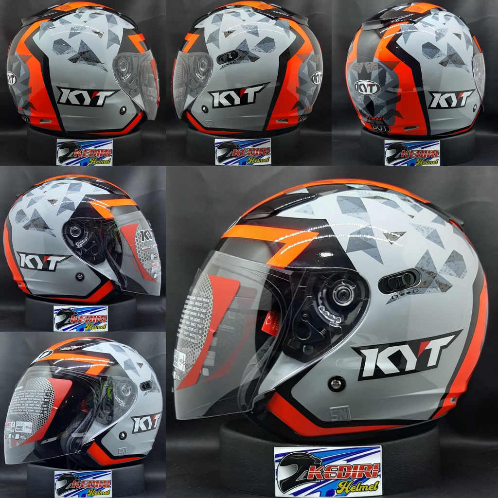 Jual Helm KYT DJ MAXI Motif Half face Original | Shopee Indonesia