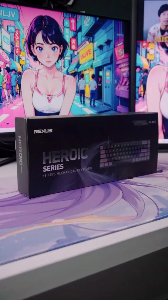 Jual Rexus KX3 KX-3 Heroic Series RGB Gaming Mechanical Keyboard 68 ...