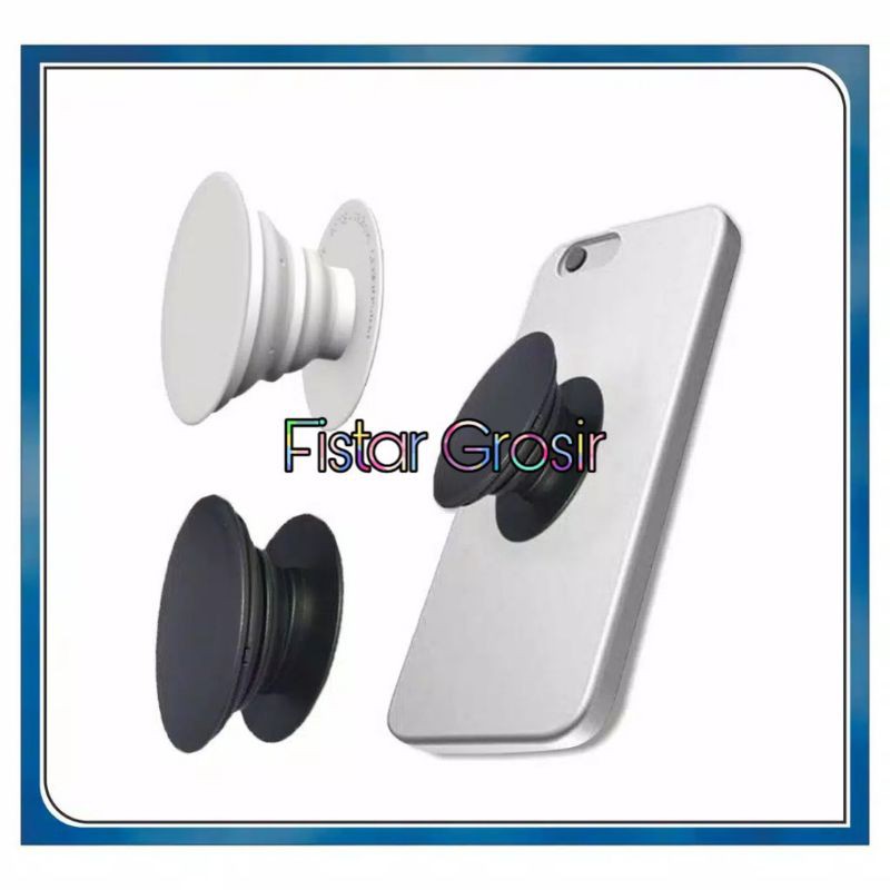 Jual Popsocket Pop Socket Holder Hp Handphone Polos Hitam Putih ...