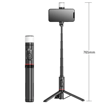 BESTOOL Q12S Tripod Mini Bluetooth Remote Fill Light 765mm Tongsis Holder Selfie Stick