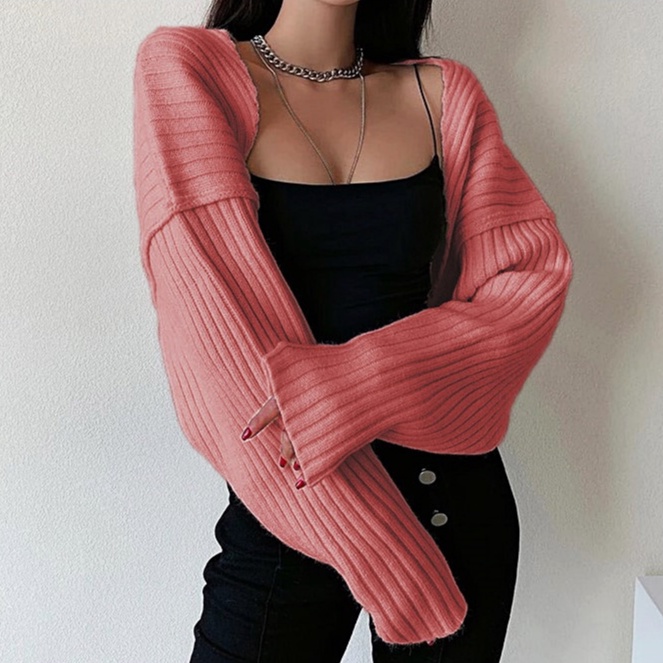 Jual Momo Crop Cardi Outer / Bolero Rajut Oversize | Shopee Indonesia