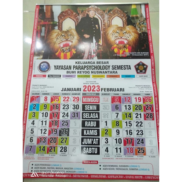 Jual Kalender Jawa Kejawen Yayasan Parapsychology Semesta 2023 Kalender 2023 Shopee Indonesia 