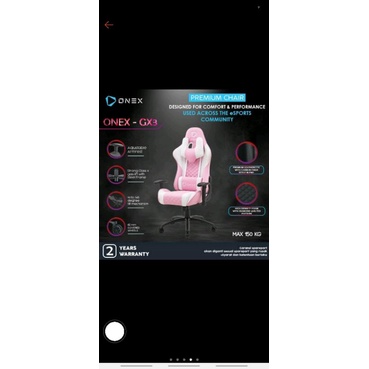 Jual Onex GX3 Premium Quality Gaming Chair - Kursi Gaming | Shopee ...