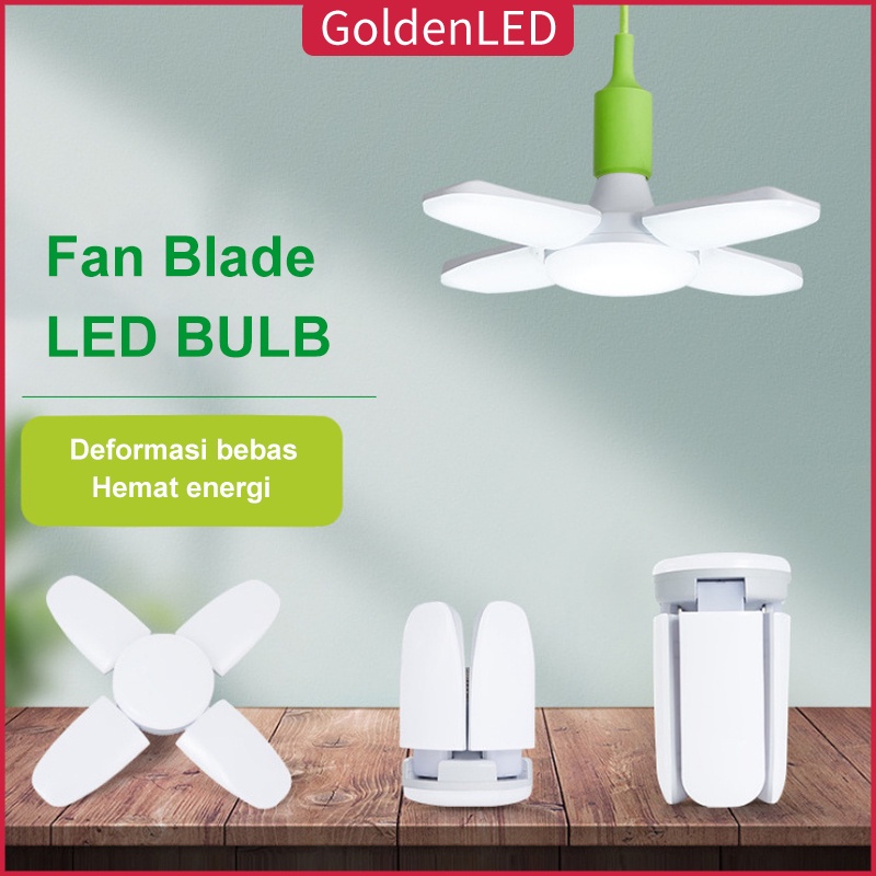 Jual Golden LED LAMPU MINI FAN BLADE LED BULB NEW 28 WATT 45WATT Lampu