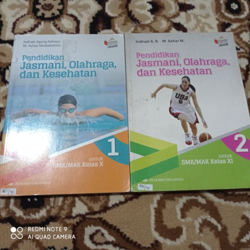 Jual buku bekas kurikulum 2013 edisi revisi PJOK KELAS 1&2 SMK ERLANGGA ...