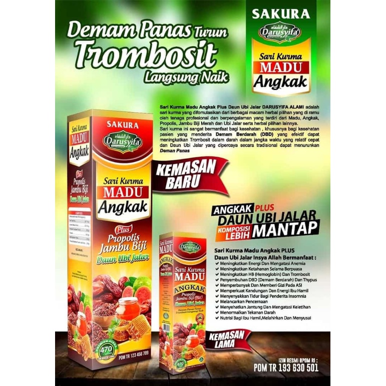 Jual Sari Kurma Madu Angkak - Obat Demam Berdarah Herbal Penambah ...