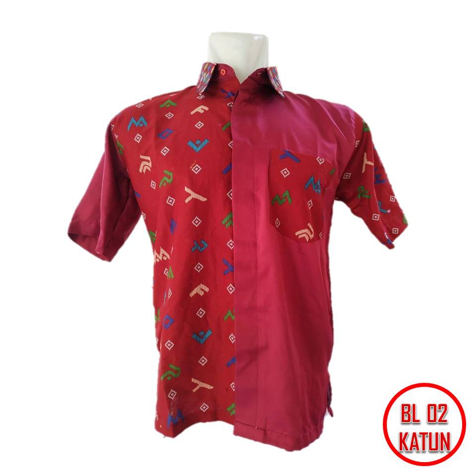 Jual Baju Batik Kombinasi Motif Khas Aksara Lontara Bugis Makassar Type ...