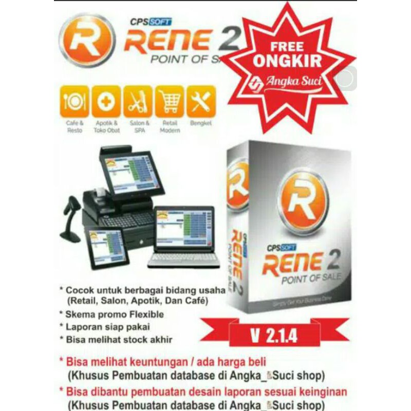 Jual Program kasir Rene 2 - Software database - kasir toko - instalasi ...