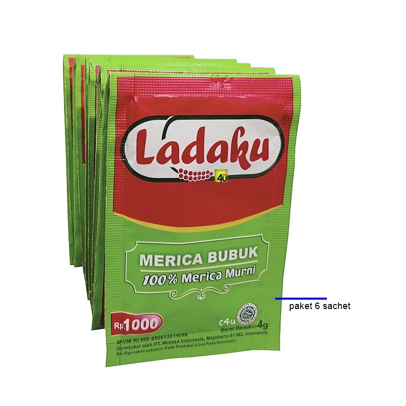 Jual Ladaku - Merica Bubuk - Paket 6 sachet | Shopee Indonesia