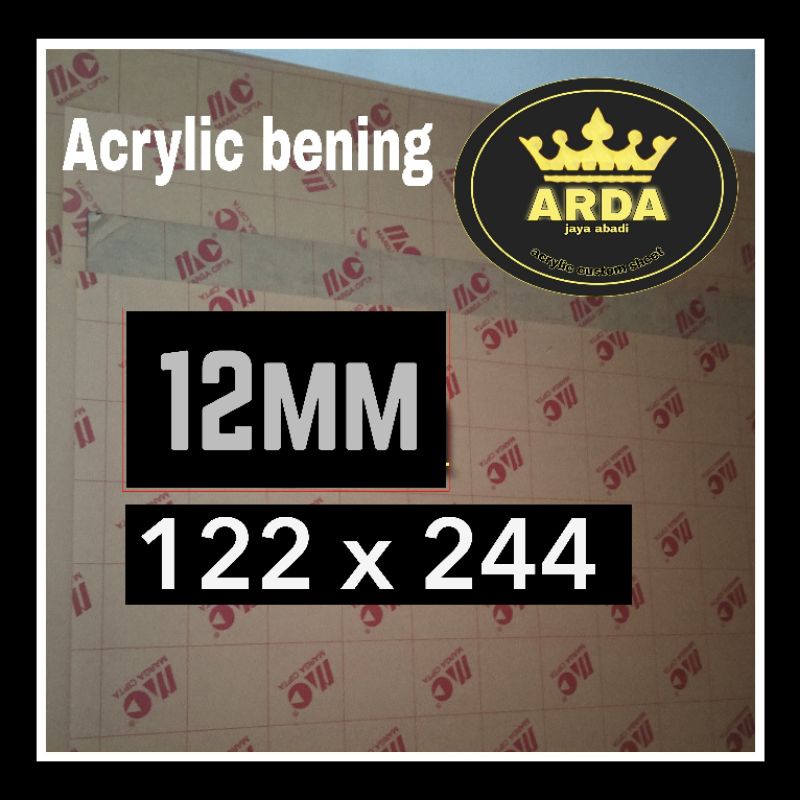 Jual Akrilik 12mm Bening 122 X 244 Lembaran Penuhacrylic Sheet Marga Cipta Shopee Indonesia 7018