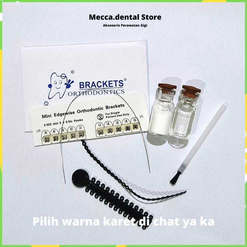 Jual Paket Behel Permanen Atas Dan Lem Non Laser Free Kuas/ Paket Behel ...